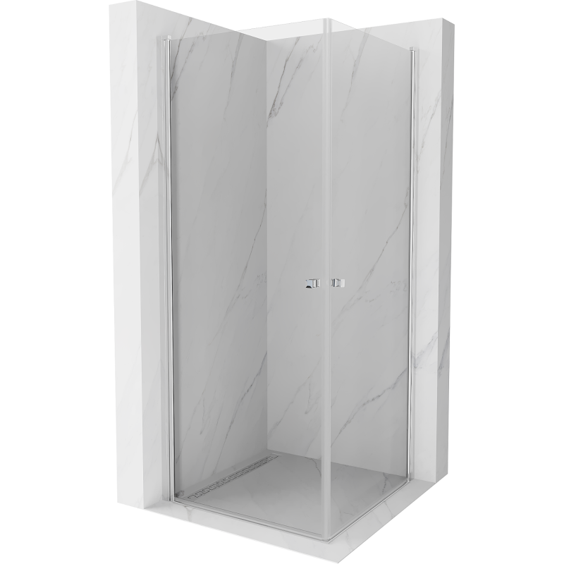 Mexen Pretoria Cabină de duș Duo cu deschidere 80 x 80 cm, transparent, crom - 852-080-080-02-00