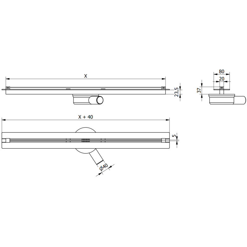 Mexen Flat 360° Super Slim scurgere liniară rotativă 70 cm, cupru periat - 1C51070