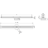 Mexen Flat 360° Super Slim forgatható vonalfolyóka 140 cm, csiszolt réz - 1C51140