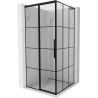 Mexen Rox L tolóajtós zuhanykabin bal 95 x 95 cm, fekete rács, fekete - 8C2L-095-095-70-77-L