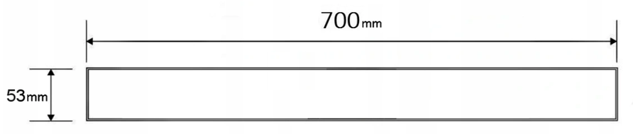 Mexen Flat M13 masca 2în1 pentru scurgere liniară 70 cm, gri metalic periat - 1E19070