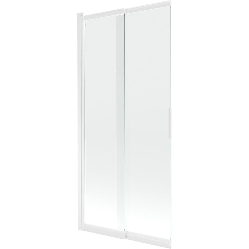 Paravan de duș culisant Mexen Fox cu 2 aripi 85 x 150 cm, transparent, alb - 891-085-002-20-00