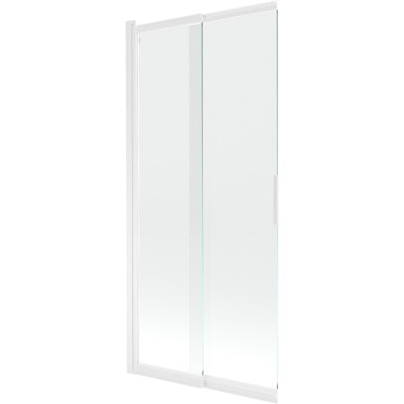 Paravan de duș culisant Mexen Fox cu 2 aripi 85 x 150 cm, transparent, alb - 891-085-002-20-00