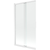 Mexen Fox paravan pentru cadă, cu 2 panouri glisante, 100 x 150 cm, transparent, alb - 891-100-002-20-00