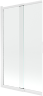 Mexen Fox paravan pentru cadă, cu 2 panouri glisante, 100 x 150 cm, transparent, alb - 891-100-002-20-00
