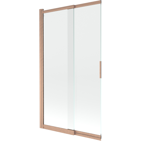 Mexen Fox paravan de cadă cu 2 uși glisante 100 x 150 cm, transparent, cupru periat - 891-100-002-65-00