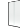 Mexen Fox paravan de duș cu 2 aripi glisante 100 x 150 cm, transparent, gri închis periat - 891-100-002-66-00