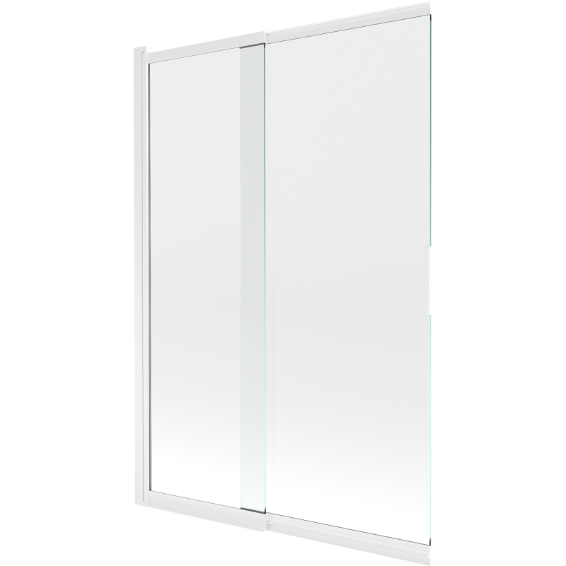 Mexen Fox 2 szárnyú tolózuhany fal, 120 x 150 cm, átlátszó, fehér - 891-120-002-20-00