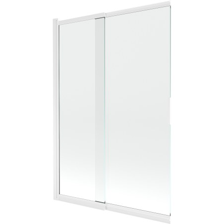 Mexen Fox 2 szárnyú tolózuhany fal, 120 x 150 cm, átlátszó, fehér - 891-120-002-20-00