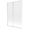Mexen Fox 2 szárnyú tolózuhany fal, 120 x 150 cm, átlátszó, fehér - 891-120-002-20-00