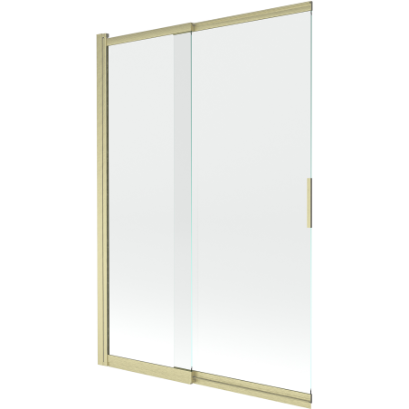 Mexen Fox paravan cadă 2-canate culisant 120 x 150 cm, transparent, auriu periat - 891-120-002-55-00