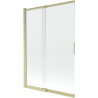 Mexen Fox paravan cadă 2-canate culisant 120 x 150 cm, transparent, auriu periat - 891-120-002-55-00
