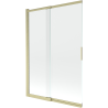 Mexen Fox paravan cadă cu 2 uși glisante 120 x 150 cm, transparent, auriu periat - 891-120-002-55-00
