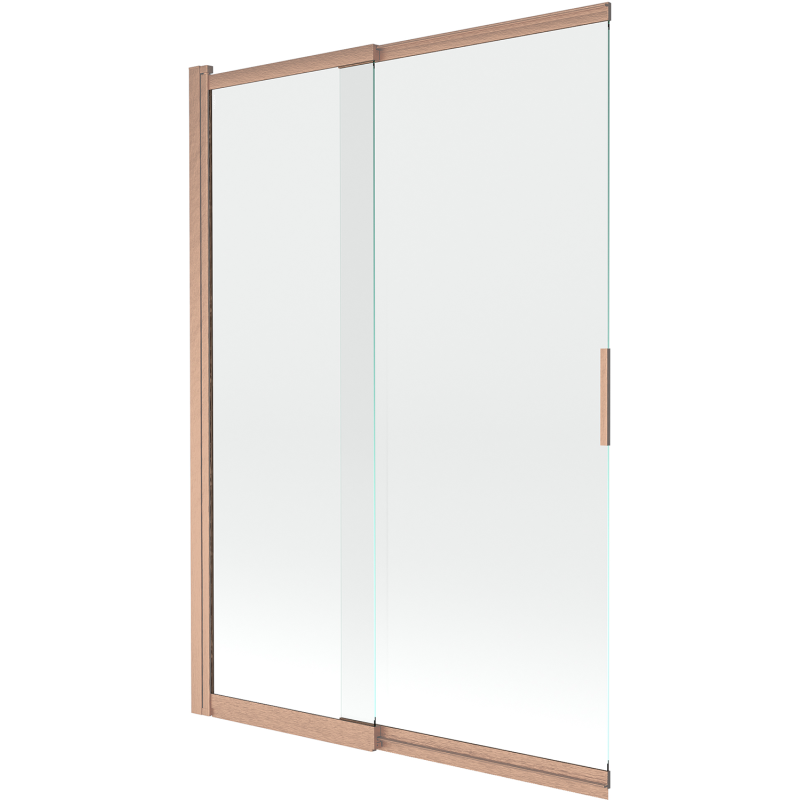 Mexen Fox paravan de duș cu 2 uși glisante 120 x 150 cm, transparent, cupru periat - 891-120-002-65-00