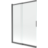 Mexen Fox paravan de duș 2-panouri glisante 120 x 150 cm, transparent, gun gray periat - 891-120-002-66-00