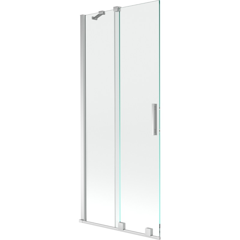 Mexen Velar 2-szárnyú eltolható kádparaván 80 x 150 cm, átlátszó, króm - 896-080-000-01-01
