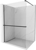 Mexen Kioto+ perete de duș cu raft Walk-in 90 x 200 cm, transparent, negru - 800-090-121-70-00