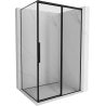 Cabină de duș culisantă Mexen Rox dreapta 145 x 90 cm, ramă neagră, neagră - 8C2-145-090-70-70-P