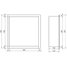 Mexen X-Wall-R raft de nișă cu guler 30 x 30 cm, cupru periat - 19C0303010