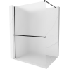 Mexen Kioto+ zuhanyfal polccal Walk-in 70 x 200 cm, matt, fekete - 800-070-121-70-30
