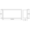 Mexen X-Wall-R poliță de nișă cu flanșă 60 x 20 cm, gri armat periat - 19E0602010