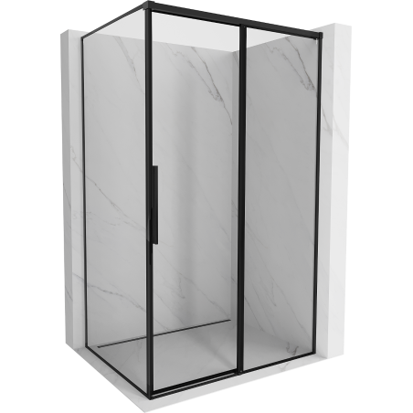 Mexen Rox jobbra toló zuhanykabin 135 x 95 cm, fekete keret, fekete - 8C2-135-095-70-70-P