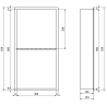 Mexen X-Wall-R raft încastrat cu guler și raft 60 x 30 cm, cupru periat - 19C0603010S