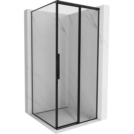 Mexen Rox cabină de duș glisantă dreapta 100 x 100 cm, ramă neagră, negru - 8C2-100-100-70-70-P