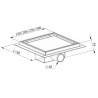Mexen Flat-Q M08 négyzet alakú padlólefolyó 15 x 15 cm, inox - 1010515