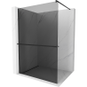 Mexen Kioto+ zuhanyfal polccal Walk-in 120 x 200 cm, grafit, fekete - 800-120-121-70-40