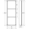 Mexen X-Wall-NR poliță de nișă fără flanșă cu raft 90 x 30 cm, gri armă periat - 19E1903010S