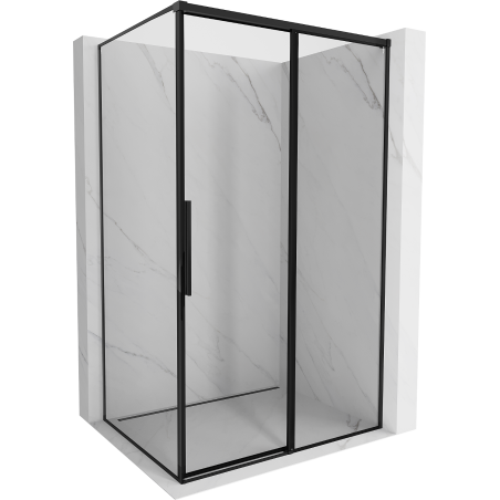 Mexen Rox jobbra toló zuhanykabin 115 x 120 cm, fekete keret, fekete - 8C2-115-120-70-70-P