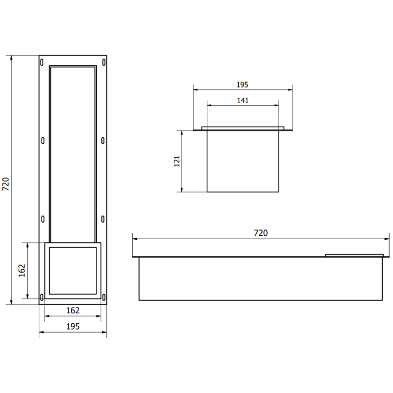 Mexen X-Wall-B dispenser pentru hârtie igienică, gun grey periat - 19E5