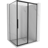 Mexen Rox cabină de duș glisantă dreaptă 150 x 120 cm, ramă neagră, neagră - 8C2-150-120-70-70-P