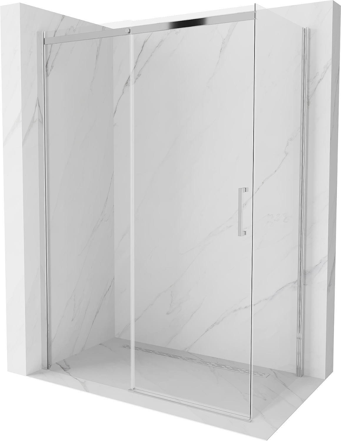 Mexen Omega cabină de duș extensibilă 140 x 70 cm, transparent, Crom - 825-140-070-01-00