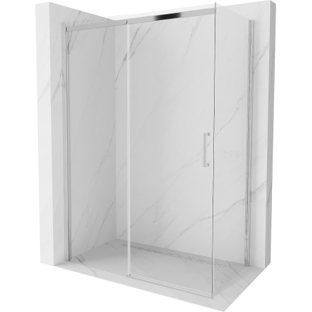 Mexen Omega cabină de duș extensibilă 140 x 80 cm, transparent, Crom - 825-140-080-01-00