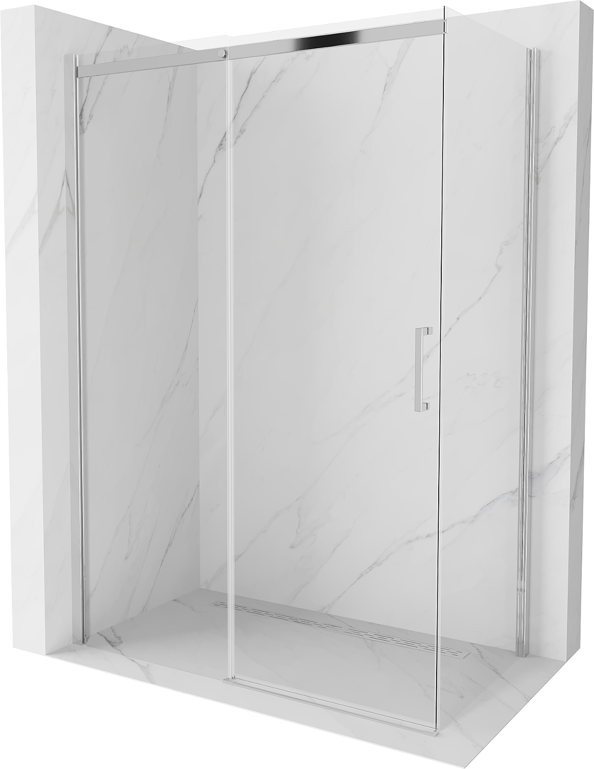 Mexen Omega cabină de duș extensibilă 160 x 70 cm, transparent, Crom - 825-160-070-01-00