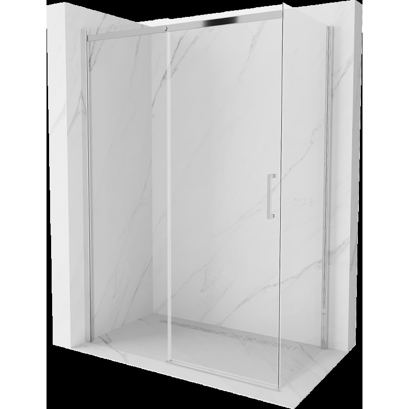 Mexen Omega cabină de duș extensibilă 160 x 80 cm, transparent, Crom - 825-160-080-01-00