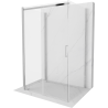 Mexen Omega zuhanykabin 3 oldalas, tolóajtós 100 x 80 cm, átlátszó, króm - 825-100-080-01-00-3S