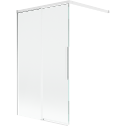 Mexen Rox paravan de cadă cu 2 aripi glisante 100 x 150 cm, transparent, alb - 8C9-100-003-20-00