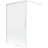 Mexen Rox paravan de cadă cu 2 uși glisante 100 x 150 cm, transparent, alb - 8C9-100-003-20-00