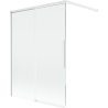 Mexen Rox kádparaván, 2 szárnyas, tolópanelek, 120 x 150 cm, átlátszó, fehér - 8C9-120-003-20-00