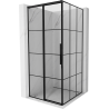Mexen Rox cabină de duș glisantă stânga 90 x 90 cm, grilaj negru, negru - 8C2-090-090-70-77-L