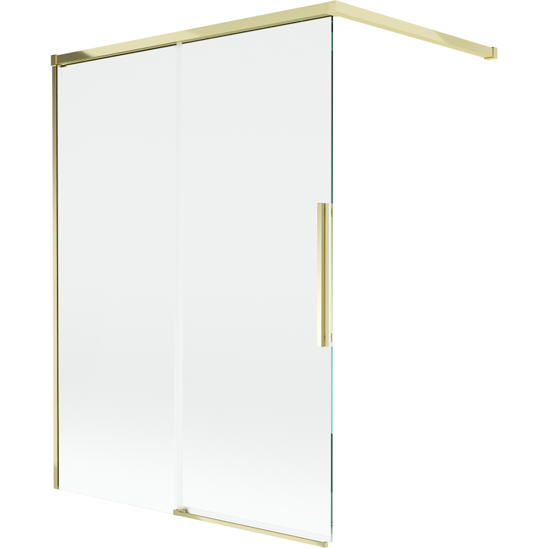 Mexen Rox paravan cadă cu 2 uși glisante 120 x 150 cm, transparent, auriu - 8C9-120-003-50-00