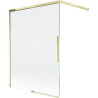 Mexen Rox paravan cadă cu 2 uși glisante 120 x 150 cm, transparent, auriu - 8C9-120-003-50-00