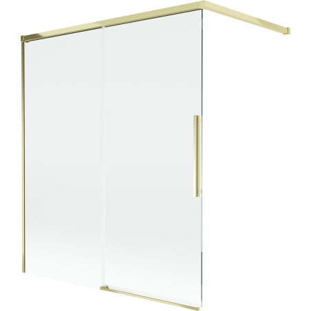 Mexen Rox paravan de baie cu 2 uși glisante 140 x 150 cm, transparent, auriu - 8C9-140-003-50-00