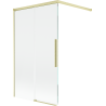 Mexen Rox paravan de cadă cu 2 uși glisante 100 x 150 cm, transparent, auriu periat - 8C9-100-003-55-00