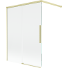 Mexen Rox paravan cadă cu 2 uși glisante 120 x 150 cm, transparent, auriu periat - 8C9-120-003-55-00