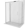 Mexen Omega cabină de duș cu 3 pereți, glisantă 140 x 80 cm, transparentă, crom - 825-140-080-01-00-3S