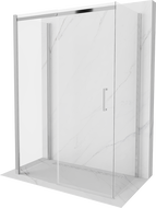 Mexen Omega-3S cabina de duș cu 3 pereți, glisantă 140 x 80 cm, transparentă, crom - 825-140-080-01-00-3S